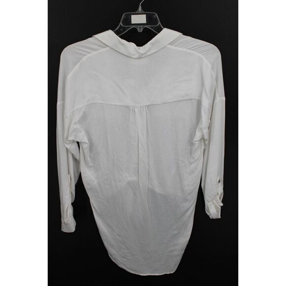Maeve Anthropologie Tie Front Sandbridge Button Down Shirt Womens XS White NWT - Picture 9 of 13